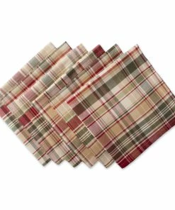 DII Give Thanks Plaid Napkin (Set of 6)