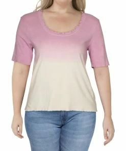 Joe's Jeans Lettuce Edge Womens Cotton Ombre T-Shirt
