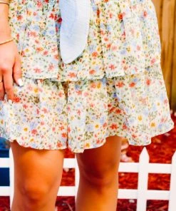 Elan women Minty Fresh Floral Skirt in Multi Floral