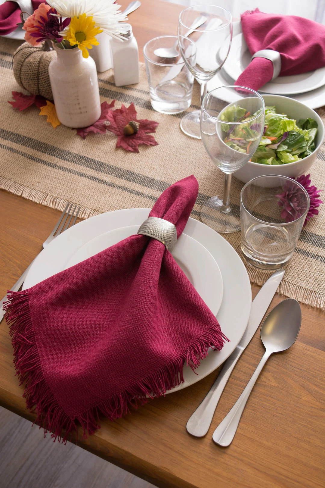 DII Fringed Solid Heavyweight Napkin (Set of 6) 8 DII Fringed Solid Heavyweight Napkin (Set of 6) - Image 6