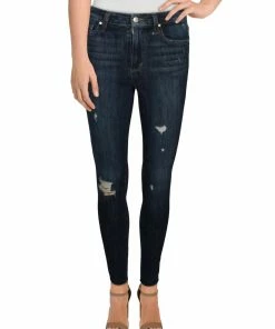 Joe's Jeans Womens High Rise Distressed Skinny Jeans
