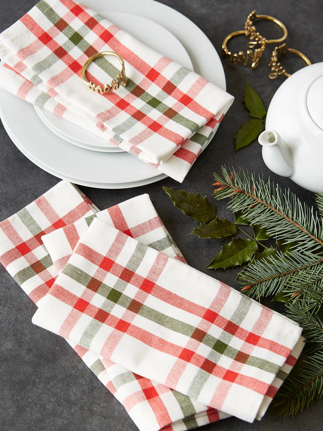 DII Jolly Tree Napkin (Set of 6) 6 DII Jolly Tree Napkin (Set of 6) - Image 4