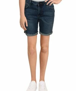 Joe's Jeans Easy Bermuda Womens Mid-Rise Frayed Hem Cutoff Shorts