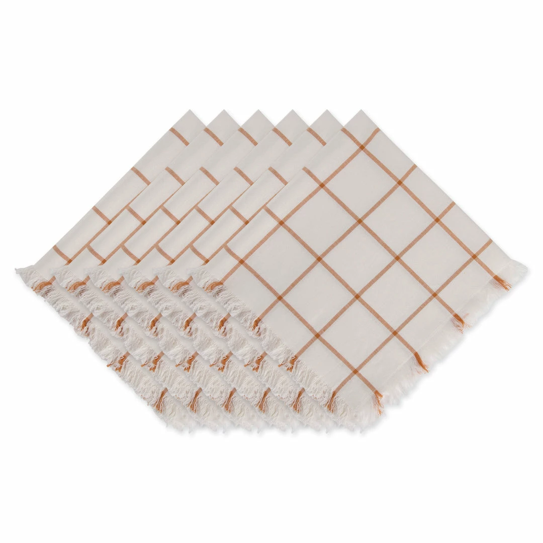 DII Basic Check Fringed Napkin (Set of 6) 9 DII Basic Check Fringed Napkin (Set of 6) - Image 7