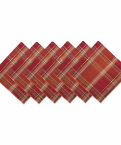 DII Autumn Spice Plaid Napkin (Set of 6)