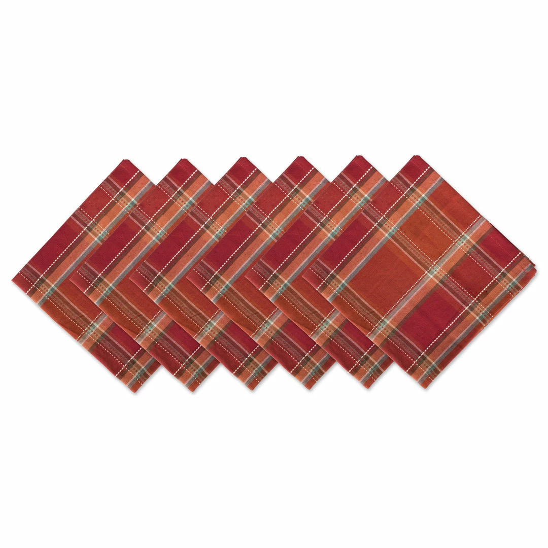 DII Autumn Spice Plaid Napkin (Set of 6) 3 DII Autumn Spice Plaid Napkin (Set of 6)