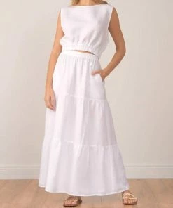 Elan Online Shop 12 Elan women Devan Maxi Skirt in White