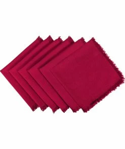 DII Fringed Solid Heavyweight Napkin (Set of 6)