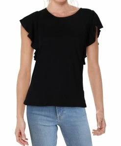 Joe's Jeans Kimber Womens Flutter Sleeve Crew Neck T-Shirt