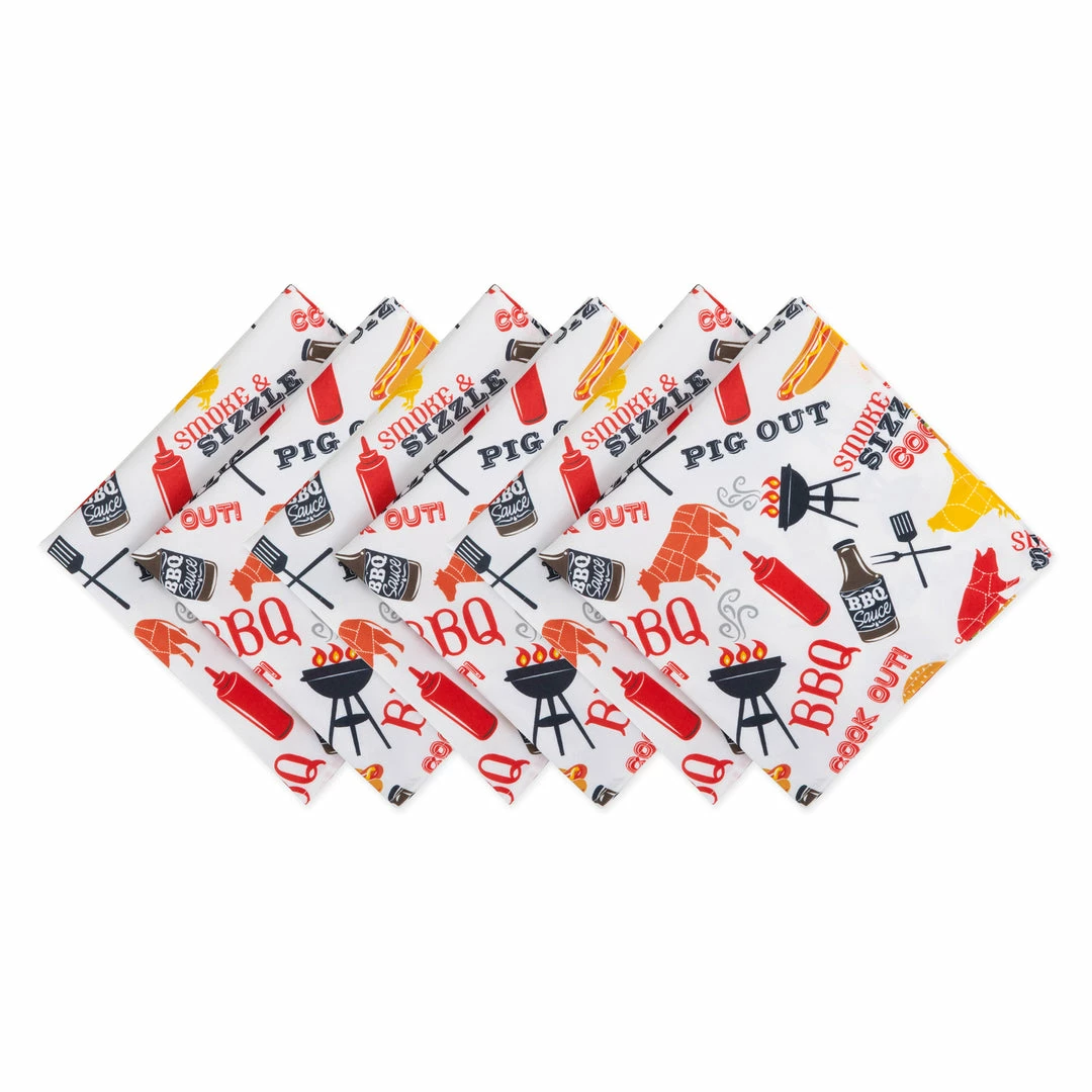 DII Outdoor BBQ Fun Napkin (Set of 6) 3 DII Outdoor BBQ Fun Napkin (Set of 6)