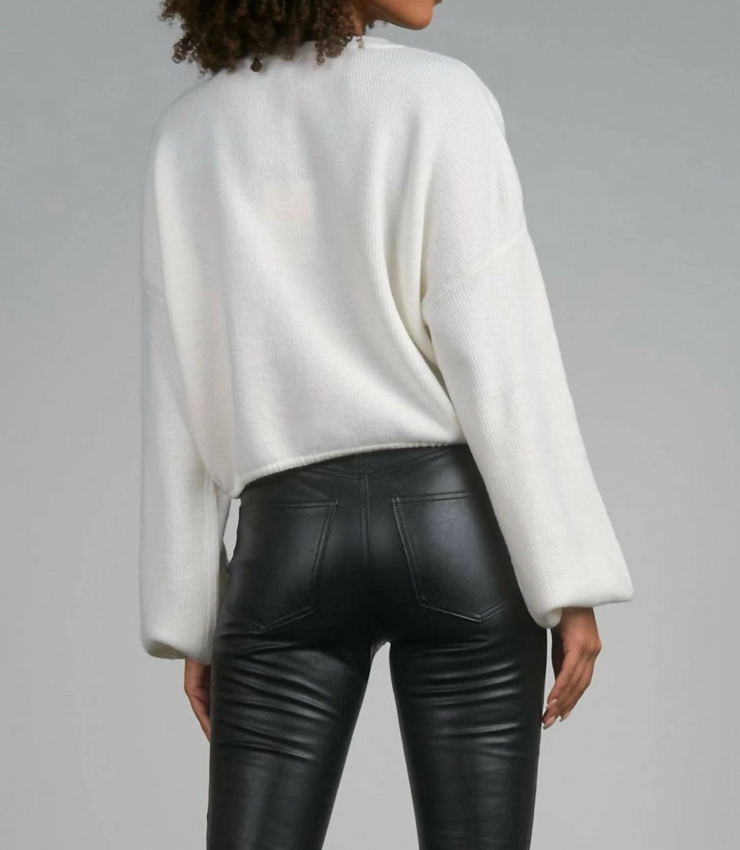 Elan women Elias Sweater in Winter White 5 Elan women Elias Sweater in Winter White - Image 3