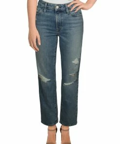 Joe's Jeans Womens Mid Rise Destroyed Boyfriend Jeans