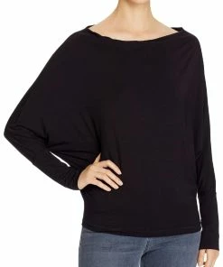 Elan Womens Boatneck Off the Shoulder Top