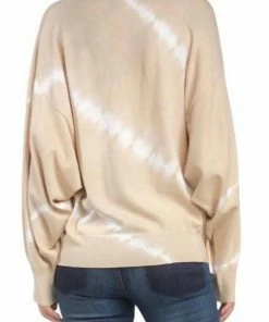 Elan women Tie Dye Crew Neck Cotton Sweater In Taupe/White -Elan Online Shop 5b28edfb1b044967801be2742bc32d8f 1080x
