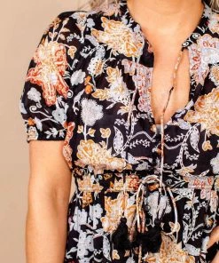 Elan women BOTANICAL MAXI DRESS in Black Botanical -Elan Online Shop 60429494bd8e47b281408265ae4a2925 1080x