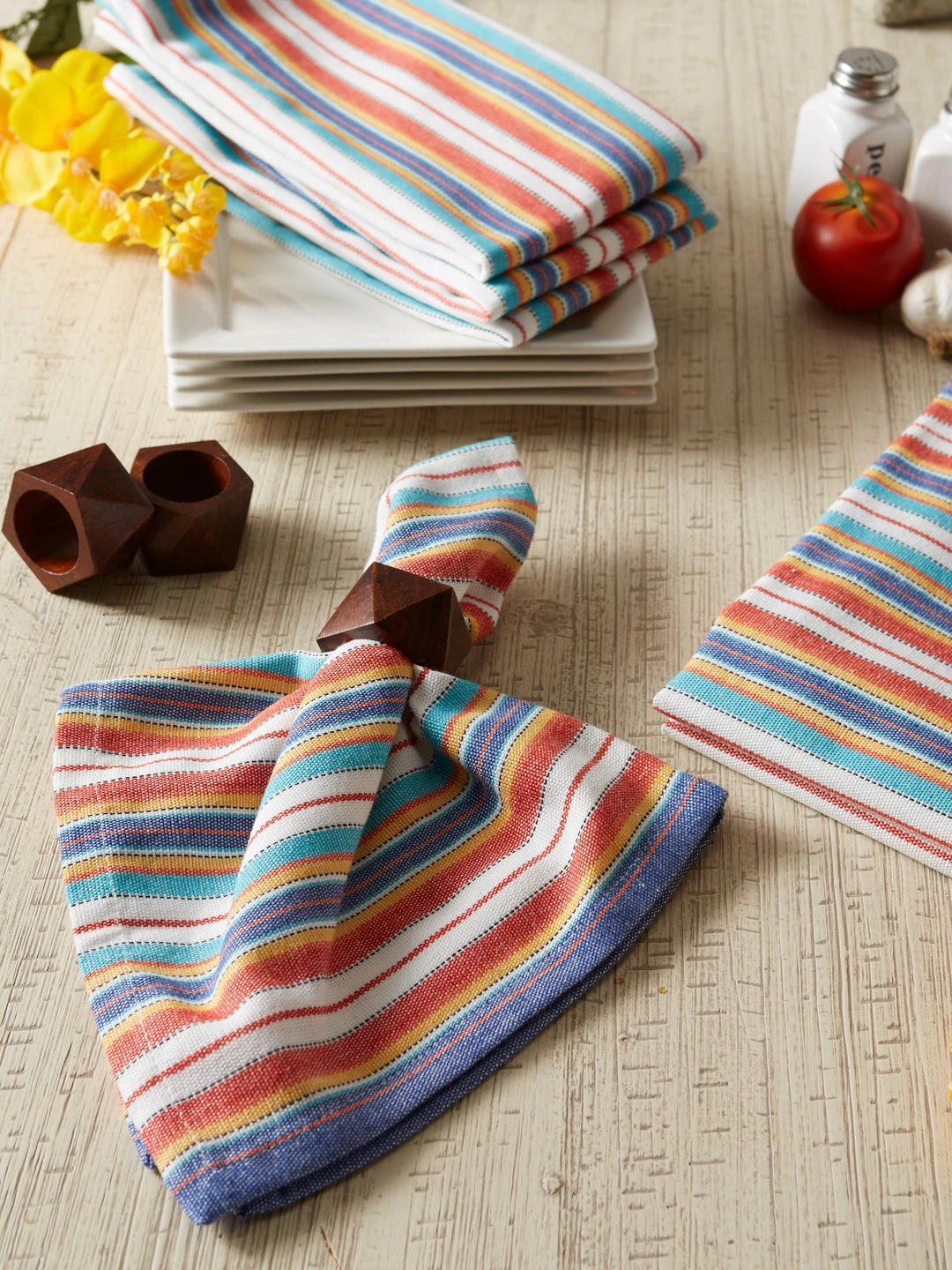 DII Caliente Kitchen Stripe Napkin (Set of 6) 6 DII Caliente Kitchen Stripe Napkin (Set of 6) - Image 4