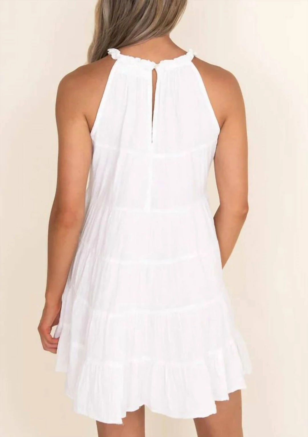 Elan women Sleeveless Short Cover Up Dress in White 6 Elan women Sleeveless Short Cover Up Dress in White - Image 4