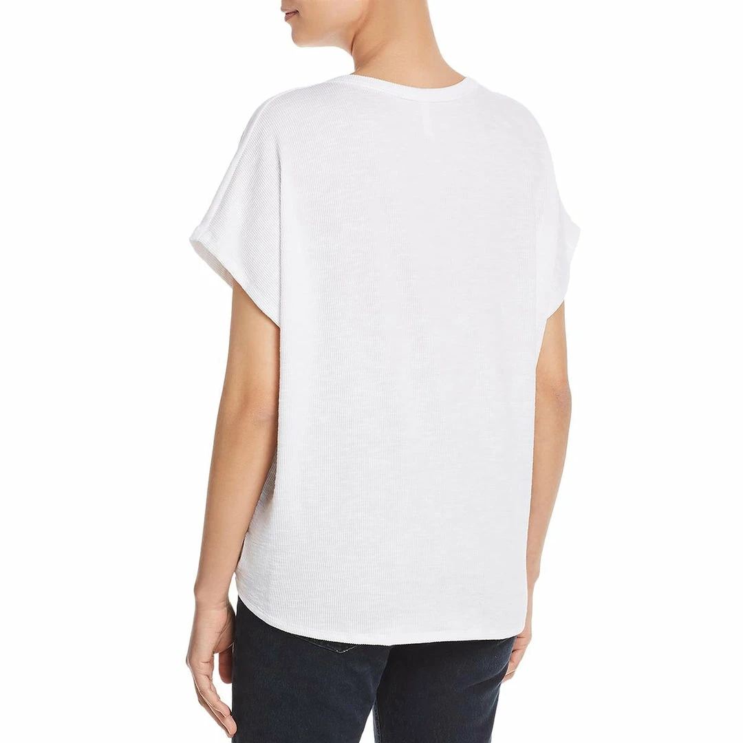 Elan Womens Tie Front V-Neck Button-Down Top 4 Elan Womens Tie Front V-Neck Button-Down Top - Image 2