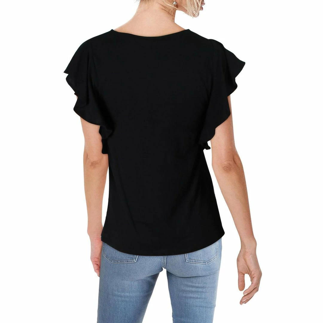 Joe's Jeans Kimber Womens Flutter Sleeve Crew Neck T-Shirt 4 Joe's Jeans Kimber Womens Flutter Sleeve Crew Neck T-Shirt - Image 2