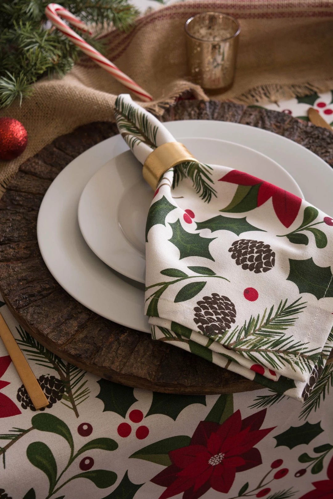 DII Woodland Christmas Napkin (Set of 6) 4 DII Woodland Christmas Napkin (Set of 6) - Image 2