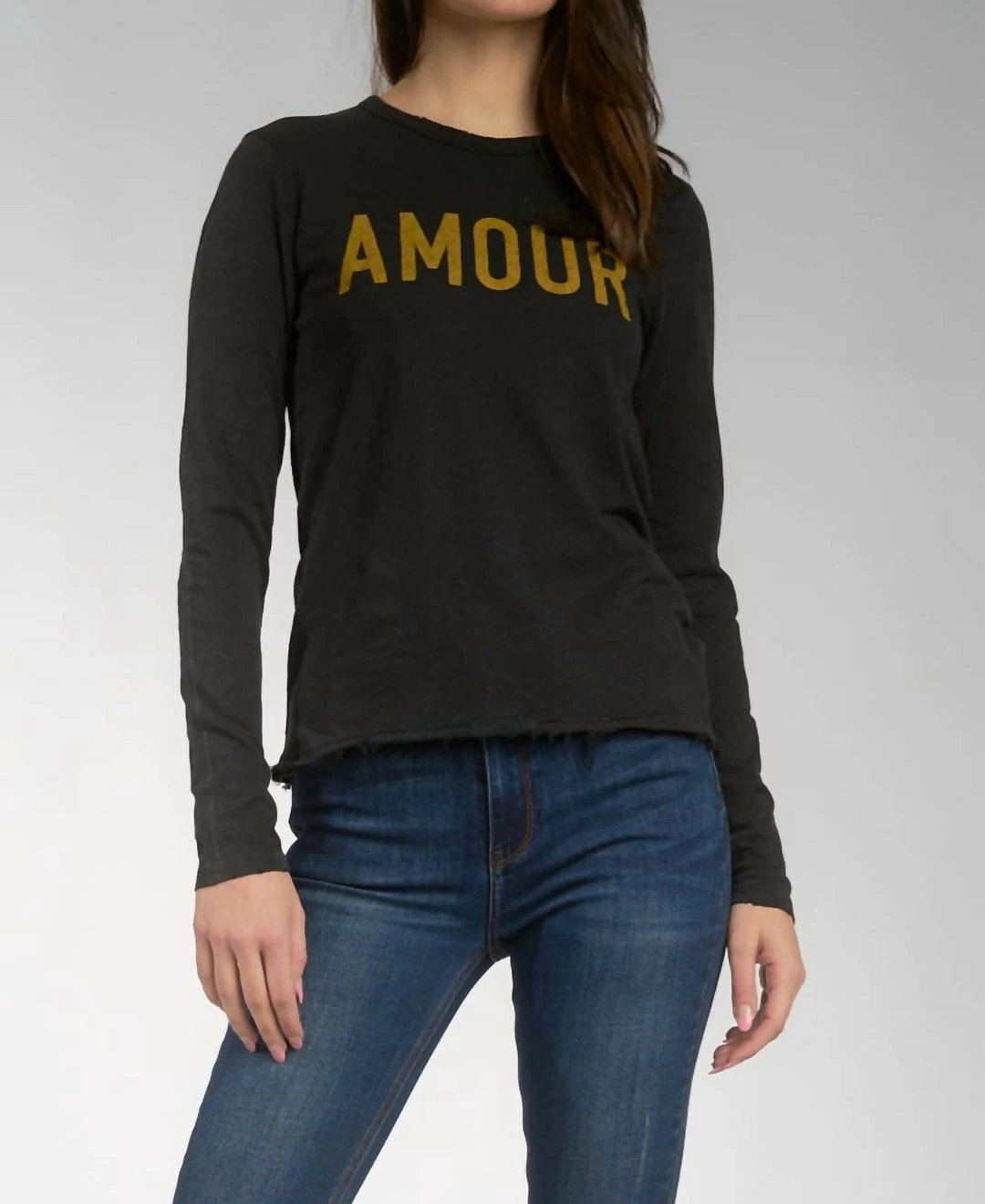 Elan women Amour Long Sleeve Tee in Black 3 Elan women Amour Long Sleeve Tee in Black
