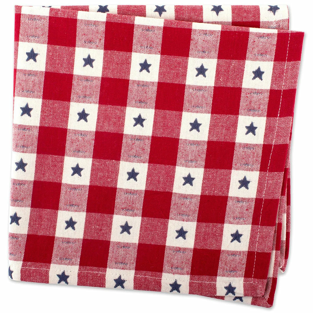 DII 4th of July Star Check Napkin (Set of 6) 7 DII 4th of July Star Check Napkin (Set of 6) - Image 5