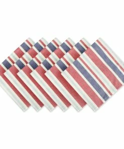 DII 4th of July Patriotic Stripe Napkin (Set of 6)