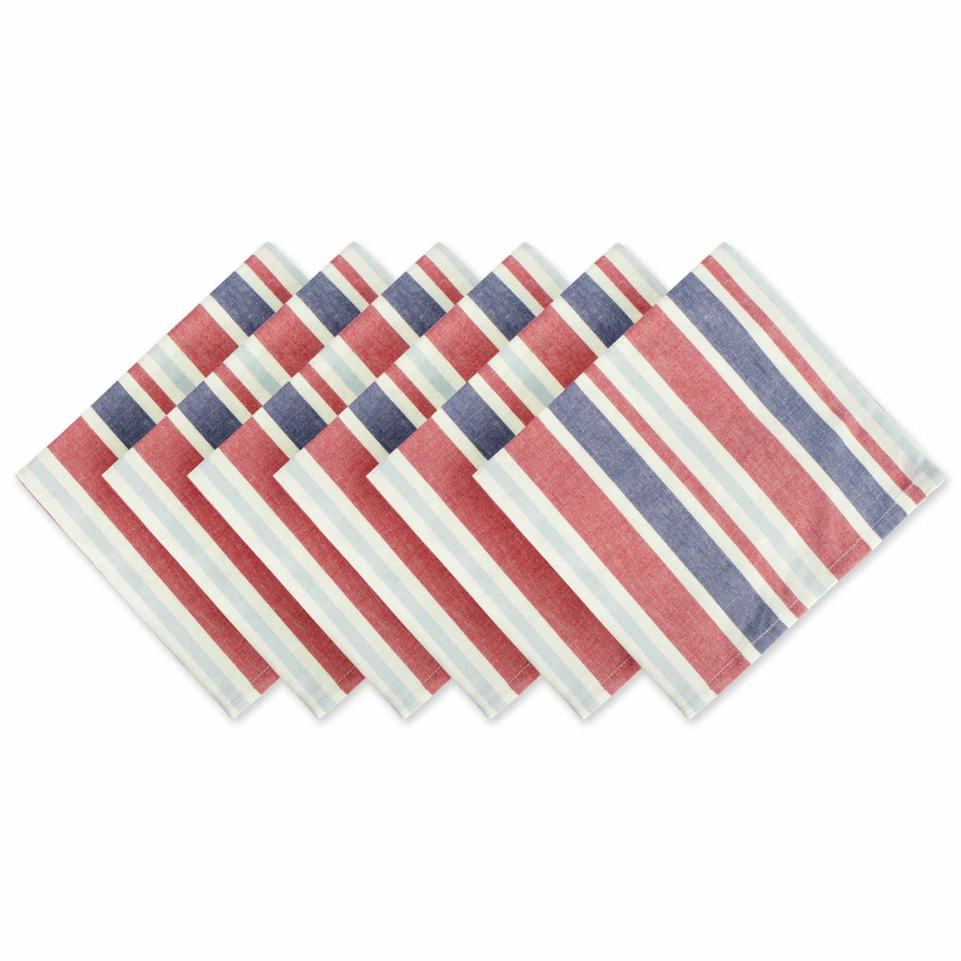 DII 4th of July Patriotic Stripe Napkin (Set of 6) 3 DII 4th of July Patriotic Stripe Napkin (Set of 6)