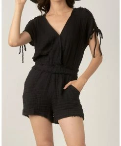 Elan women Valinda Romper in Black