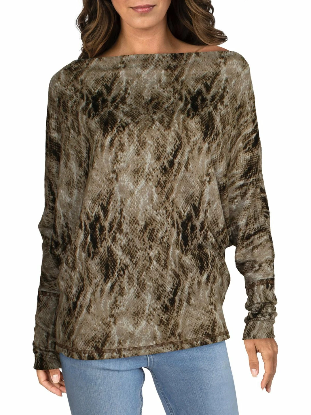 Elan Womens Printed Cozy Sweatshirt 3 Elan Womens Printed Cozy Sweatshirt