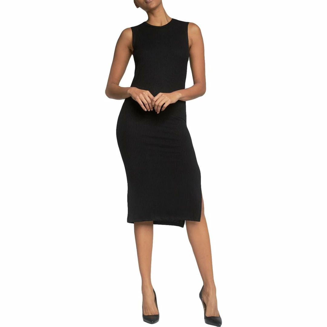 Elan Womens Sleeveless Crew Neck Midi Dress 4 Elan Womens Sleeveless Crew Neck Midi Dress - Image 2