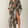 Elan women Safari Maxi Kaftan Cover Up In Olive