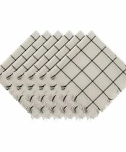 DII Basic Check Fringed Napkin (Set of 6)