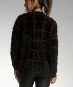 Elan women Cozy Panes Fuzzy Sweater Cardigan in Black -Elan Online Shop d72c0156da484bfab634565cf0d0fd38 9a1b9bda cf48 4322 967e a0e240bc978d 1080x