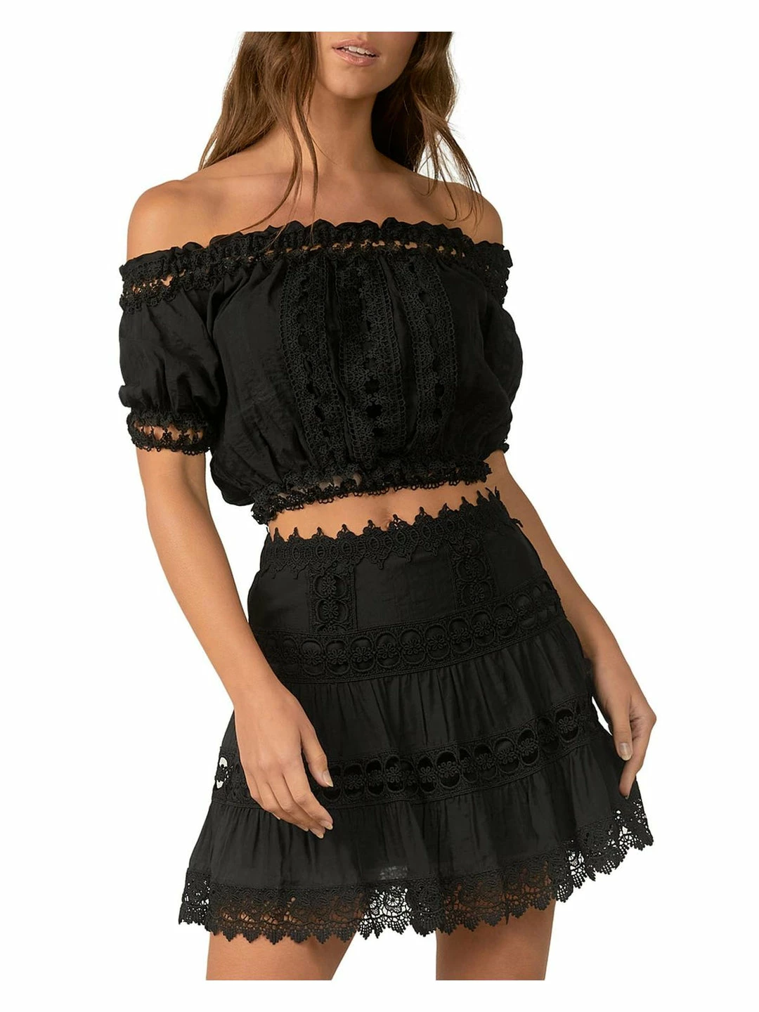 Elan Womens Casual Crop Off the Shoulder 3 Elan Womens Casual Crop Off the Shoulder