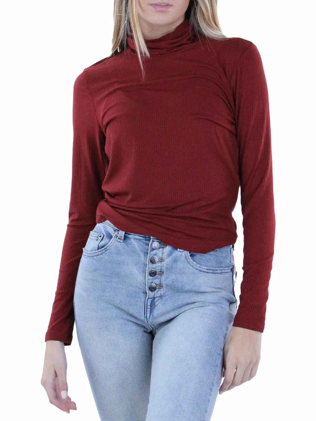 Joe's Jeans Harriette Womens Ribbed Knit Knot Back Turtleneck Top 3 Joe's Jeans Harriette Womens Ribbed Knit Knot Back Turtleneck Top