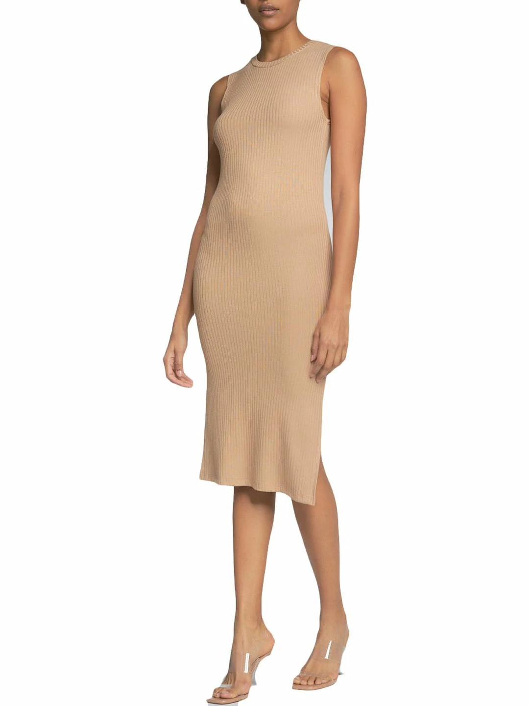 Elan Womens Sleeveless Crew Neck Midi Dress 7 Elan Womens Sleeveless Crew Neck Midi Dress - Image 5