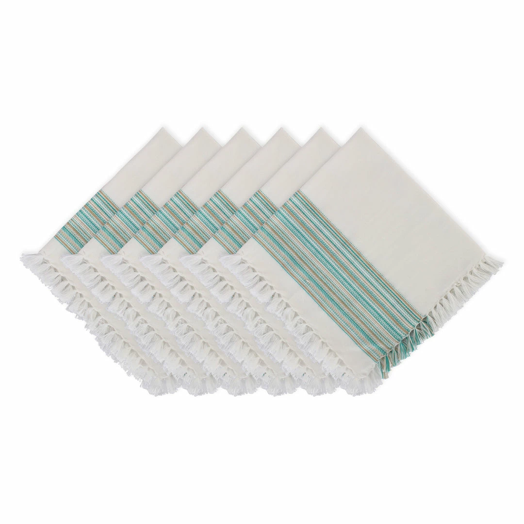 DII Fringed Stripe Napkin (Set of 6) 10 DII Fringed Stripe Napkin (Set of 6) - Image 8