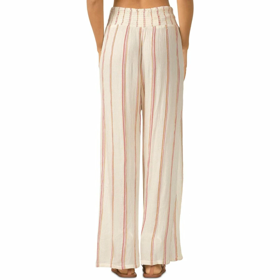 Elan Womens Smocked Striped Palazzo Pants 4 Elan Womens Smocked Striped Palazzo Pants - Image 2